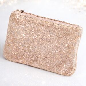 Express Elegant Gold and Pink Glitter Clutch